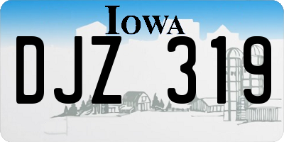 IA license plate DJZ319
