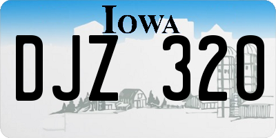 IA license plate DJZ320