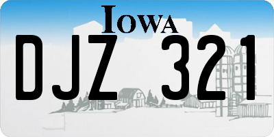 IA license plate DJZ321