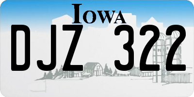 IA license plate DJZ322