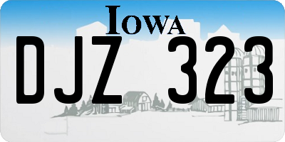 IA license plate DJZ323