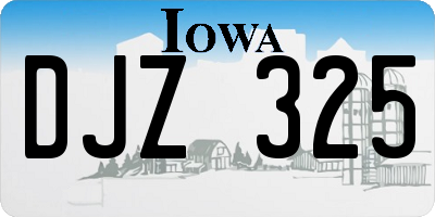 IA license plate DJZ325