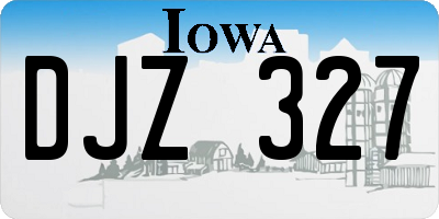 IA license plate DJZ327
