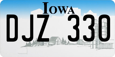 IA license plate DJZ330
