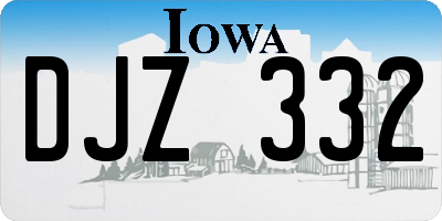 IA license plate DJZ332