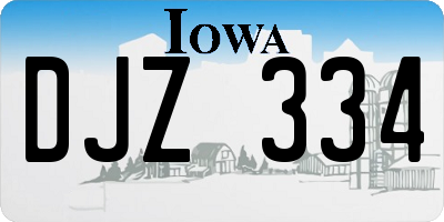 IA license plate DJZ334