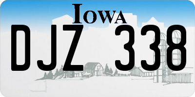 IA license plate DJZ338