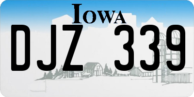 IA license plate DJZ339