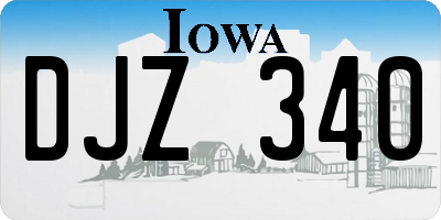 IA license plate DJZ340