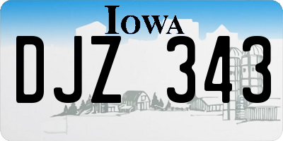IA license plate DJZ343