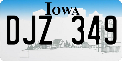 IA license plate DJZ349