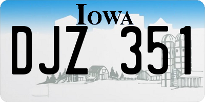 IA license plate DJZ351