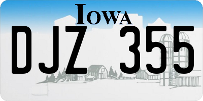 IA license plate DJZ355
