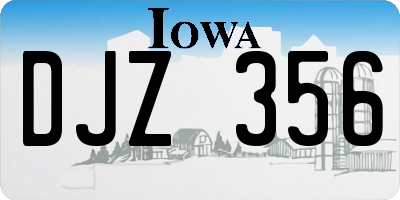 IA license plate DJZ356