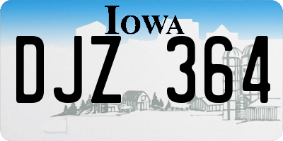 IA license plate DJZ364
