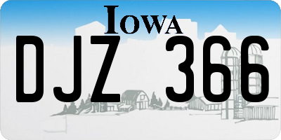 IA license plate DJZ366