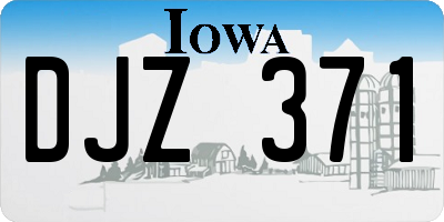 IA license plate DJZ371