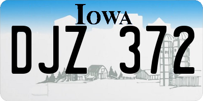IA license plate DJZ372