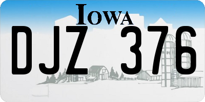 IA license plate DJZ376