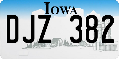 IA license plate DJZ382
