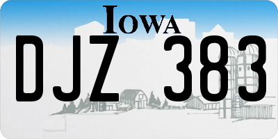 IA license plate DJZ383