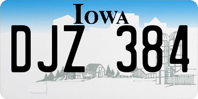IA license plate DJZ384