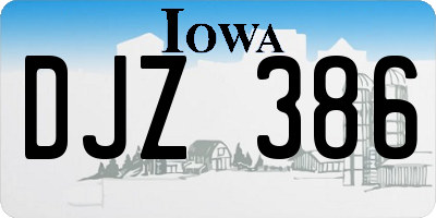 IA license plate DJZ386