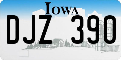 IA license plate DJZ390