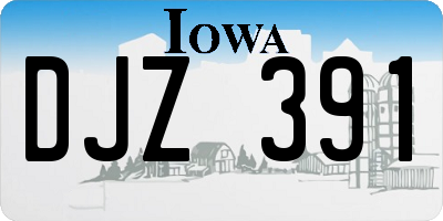 IA license plate DJZ391