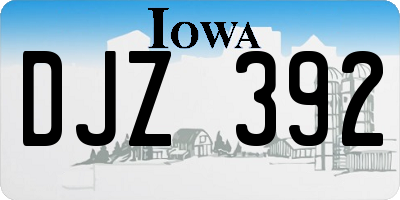 IA license plate DJZ392