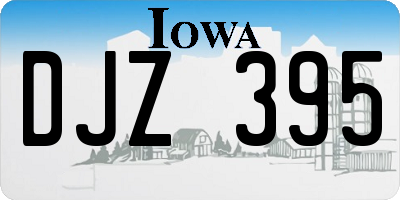 IA license plate DJZ395