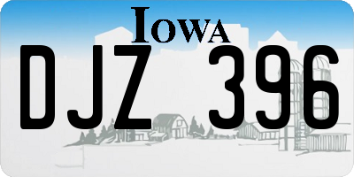 IA license plate DJZ396