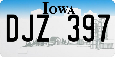 IA license plate DJZ397