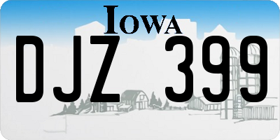 IA license plate DJZ399