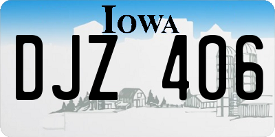 IA license plate DJZ406