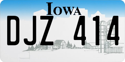 IA license plate DJZ414