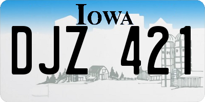 IA license plate DJZ421