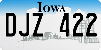 IA license plate DJZ422