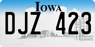 IA license plate DJZ423