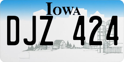 IA license plate DJZ424