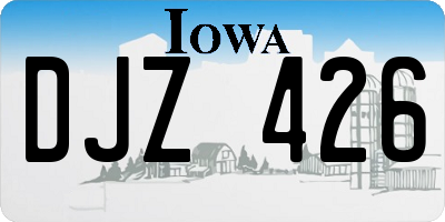 IA license plate DJZ426