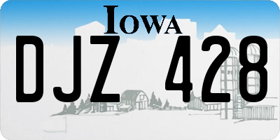 IA license plate DJZ428