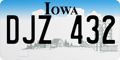 IA license plate DJZ432