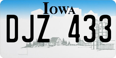 IA license plate DJZ433