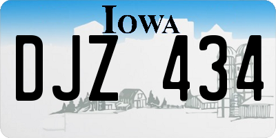IA license plate DJZ434