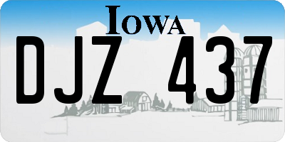 IA license plate DJZ437