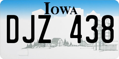 IA license plate DJZ438