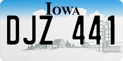IA license plate DJZ441