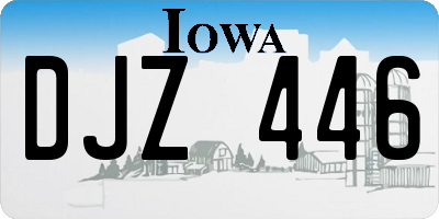 IA license plate DJZ446