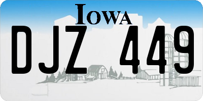 IA license plate DJZ449